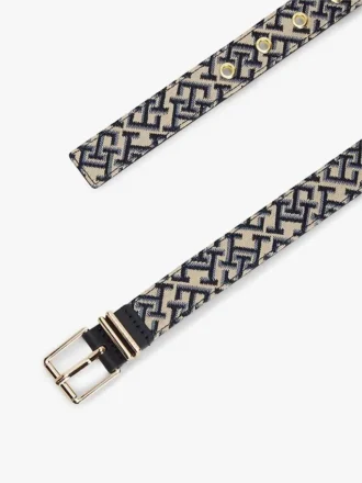 Cintura in jacquard con monogramma