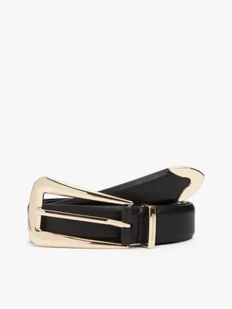 Cintura in pelle con dettagli western