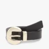 Cintura in pelle con fibbia circolare Cintura in pelle con fibbia circolare