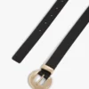Cintura in pelle con fibbia circolare Cintura in pelle con fibbia circolare