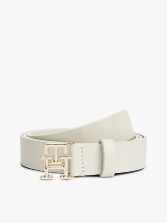 Cintura in pelle con fibbia monogramma
