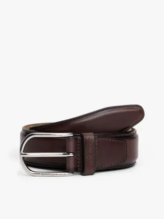 Cintura in pelle con fibbia rotonda