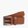 Cintura in pelle con logo bandiera su tutta la superficie Cintura in pelle con logo bandiera su tutta la superficie