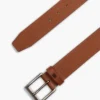 Cintura in pelle con logo bandiera su tutta la superficie Cintura in pelle con logo bandiera su tutta la superficie
