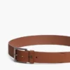 Cintura in pelle con logo bandiera su tutta la superficie Cintura in pelle con logo bandiera su tutta la superficie
