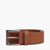 Cintura in pelle con logo bandiera su tutta la superficie Cintura in pelle con logo bandiera su tutta la superficie