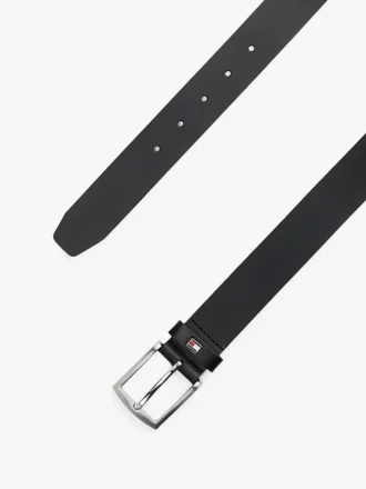 Cintura in pelle con passante con bandiera