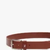 Cintura in pelle con passante con bandiera Cintura in pelle con passante con bandiera