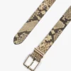 Cintura in pelle con stampa serpente Cintura in pelle con stampa serpente