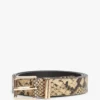 Cintura in pelle con stampa serpente Cintura in pelle con stampa serpente
