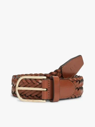 Cintura in pelle intrecciata