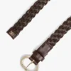Cintura in pelle intrecciata con fibbia ovale Cintura in pelle intrecciata con fibbia ovale