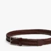 Cintura in pelle intrecciata con fibbia quadrata Cintura in pelle intrecciata con fibbia quadrata