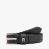 Cintura in pelle slim con fibbia quadrata Cintura in pelle slim con fibbia quadrata