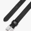 Cintura in pelle slim con fibbia quadrata Cintura in pelle slim con fibbia quadrata