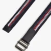 Cintura in tessuto intrecciato con fibbia a rotella Cintura in tessuto intrecciato con fibbia a rotella