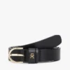 Cintura sottile in pelle con monogramma