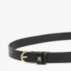 Cintura sottile in pelle con monogramma