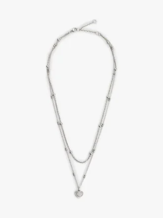 Collana a doppio giro con ciondolo a forma di cuore