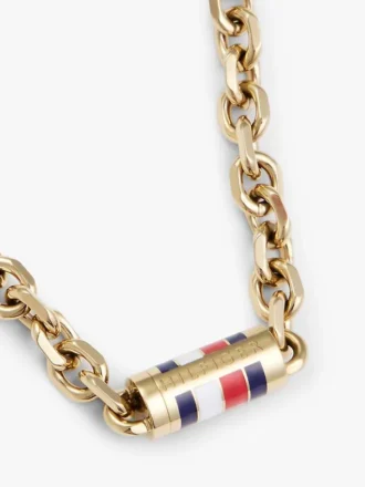 Collana a maglie a catena con strisce iconiche