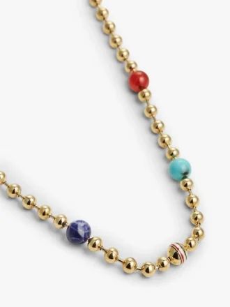 Collana boho multicolore con perline
