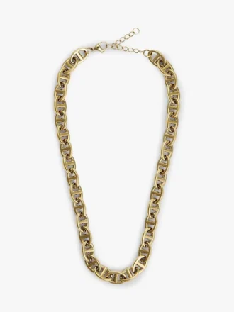 Collana con catena a maglie marinare placcata in oro