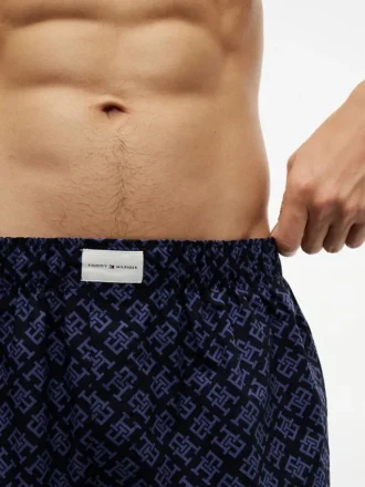 Confezione da 3 boxer con monogramma intrecciato su tutta la superficie
