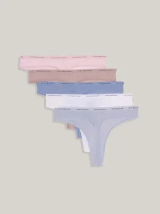 Confezione da 5 tanga con logo Tommy