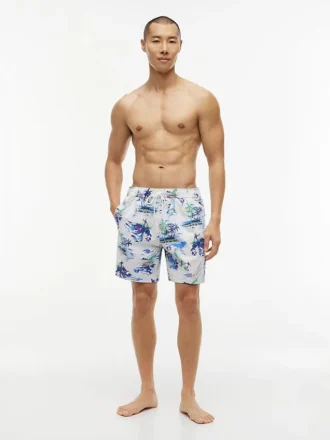 Costume da bagno a 7″ con stampa Surf