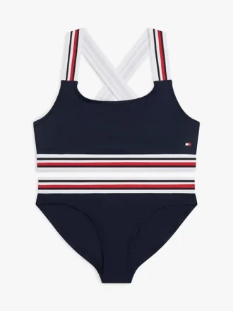 Costume da bagno a due pezzi Signature Stripe per bambini