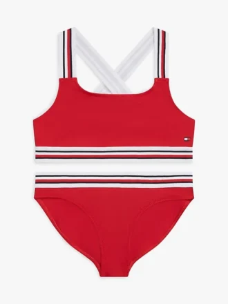 Costume da bagno a due pezzi Signature Stripe per bambini