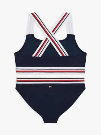 Costume da bagno a due pezzi Signature Stripe per bambini