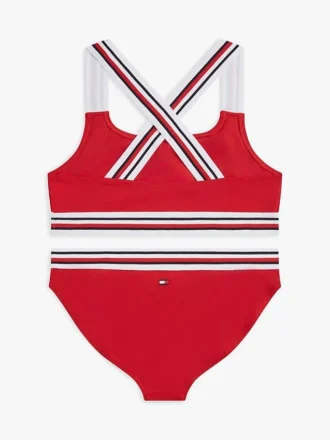 Costume da bagno a due pezzi Signature Stripe per bambini