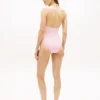 Costume da bagno a fascia con monogramma in script su tutta la superficie Costume da bagno a fascia con monogramma in script su tutta la superficie