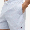 Costume da bagno a righe con monogramma in script da 5″