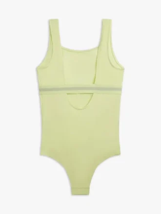 Costume da bagno con logo e scollo quadrato per bambina