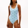 Costume da bagno con scollo rotondo e monogramma in tutto il capo Costume da bagno con scollo rotondo e monogramma in tutto il capo