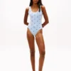 Costume da bagno con scollo rotondo e monogramma in tutto il capo Costume da bagno con scollo rotondo e monogramma in tutto il capo
