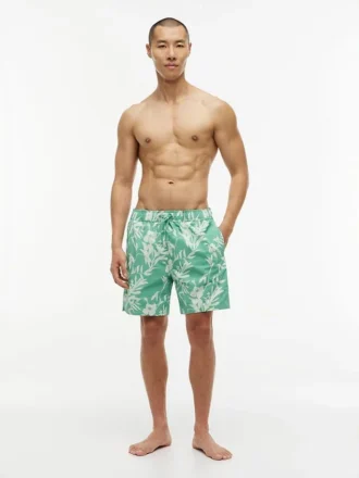 Costume da bagno con stampa tropicale da 7″