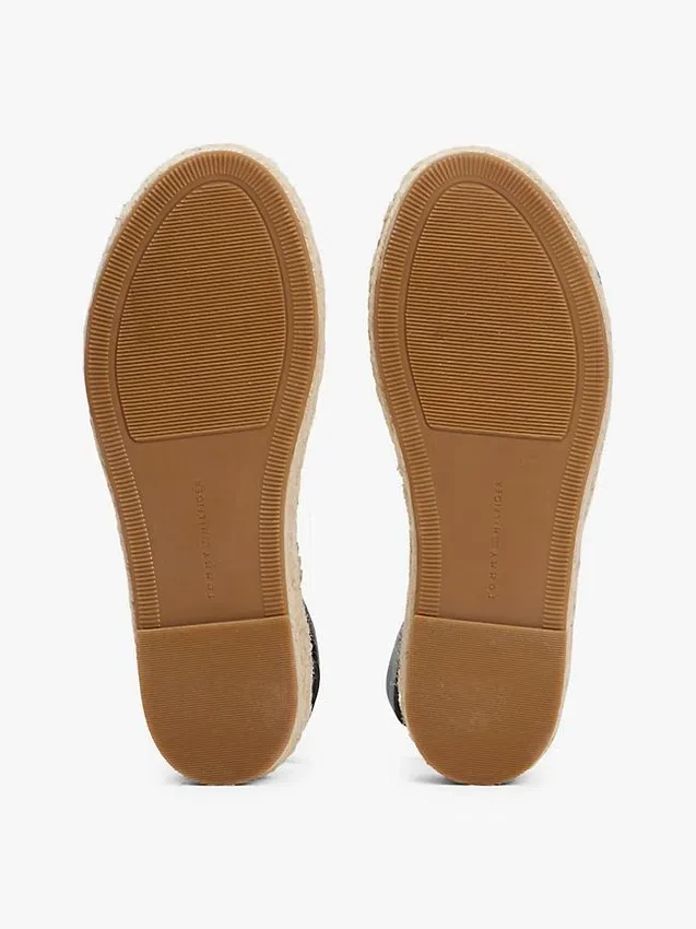 Espadrillas con plateau e cinturini intrecciati in pelle Espadrillas con plateau e cinturini intrecciati in pelle