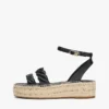 Espadrillas con plateau e cinturini intrecciati in pelle Espadrillas con plateau e cinturini intrecciati in pelle