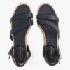 Espadrillas con plateau e cinturino in pelle