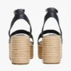 Espadrillas con plateau e cinturino in pelle