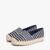 Espadrillas con plateau in tela a righe Espadrillas con plateau in tela a righe