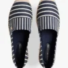 Espadrillas con plateau in tela a righe Espadrillas con plateau in tela a righe