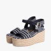 Espadrillas con zeppa a riga bretone