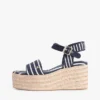 Espadrillas con zeppa a riga bretone