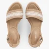 Espadrillas con zeppa in denim e logo in fettuccia Espadrillas con zeppa in denim e logo in fettuccia