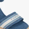 Espadrillas con zeppa in denim e logo in fettuccia Espadrillas con zeppa in denim e logo in fettuccia