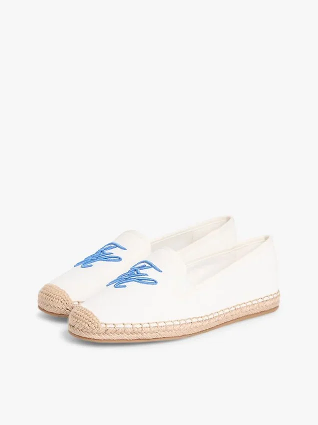 Espadrillas in tela con monogramma script Espadrillas in tela con monogramma script
